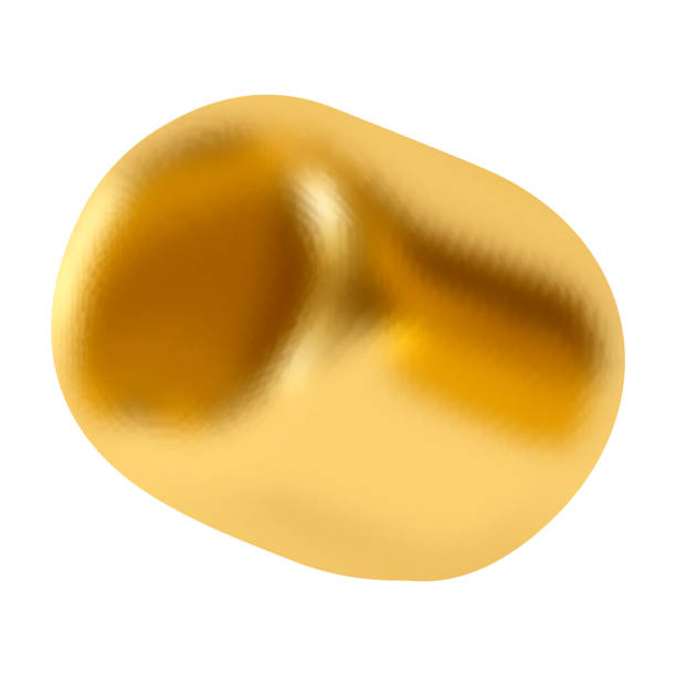istock Symbols dot. Sign gold color. Realistic 3d design in metal style. Isolated on white background. vector illustration 2182416920
