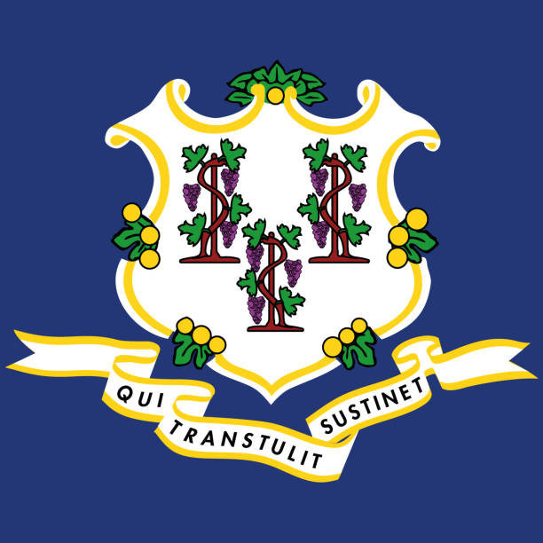 istock Square federal state flag of CONNECTICUT 2182423611