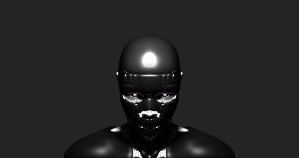 istock Vector illustration of a man in a futuristic suit. Made from many dots and particles. 2182442339