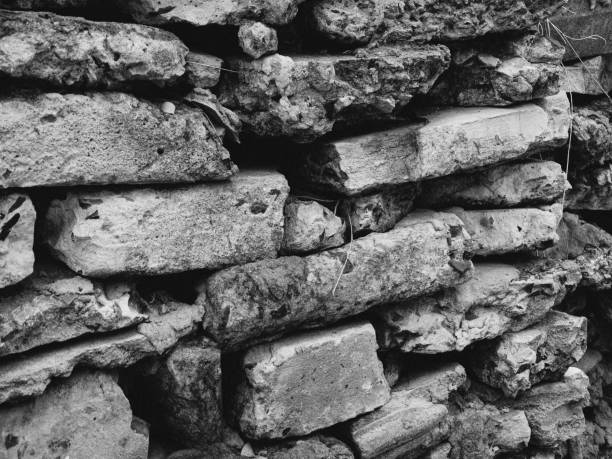 Free Stock Photo of Close Up of Stone Wall With Black and White Picture ...