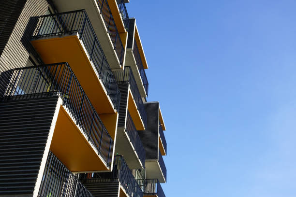 istock Low angle view of apartment building against the sky 2182445301