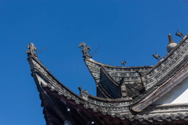 istock Huizhou building roof cornices and corners 2182446735
