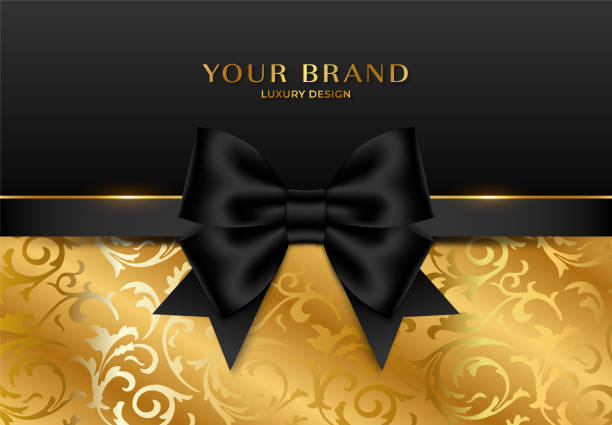istock Luxury and premium VIP background with a bow. Template design for invitations, cards, banners, covers, and more. Vector. 2182448832