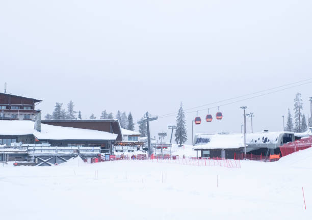 istock Ruka Ski Resort. A ski lift 2182450591