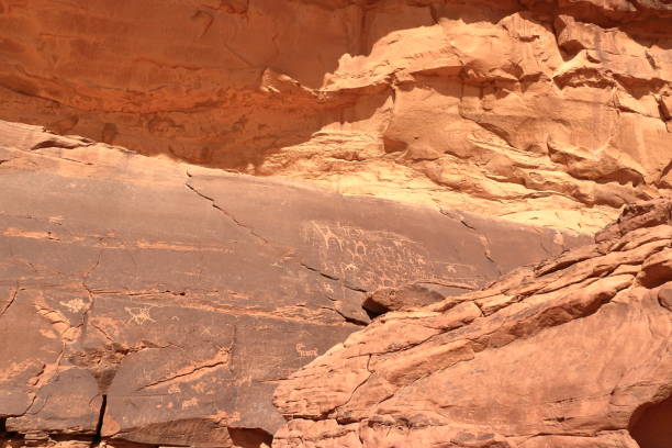 istock Closeup view of a petroglyph Wadi Rum, Jordan 2182453279