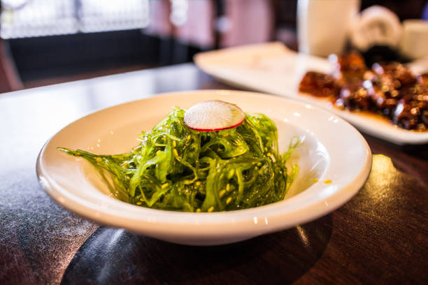 A delicious fresh seaweed salad.