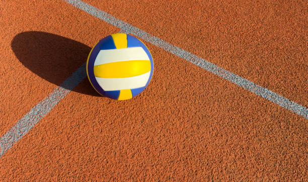 istock A volley ball is placed on a floor 2182467342