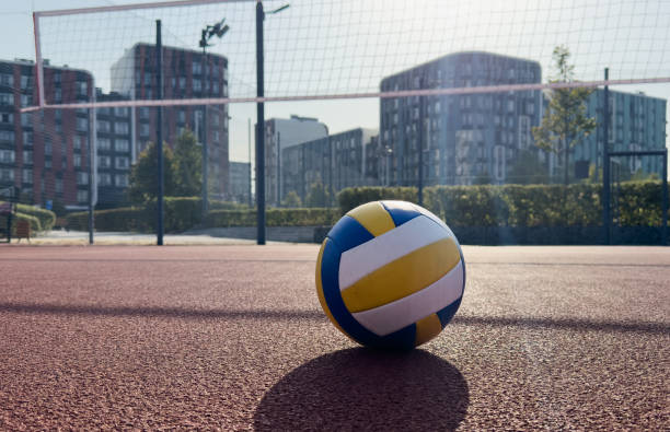 istock A volley ball is placed on a floor 2182469411