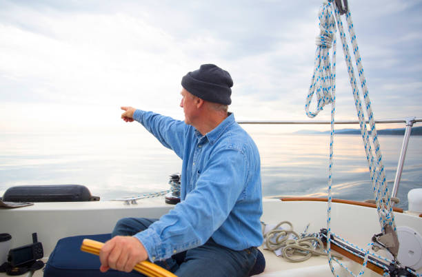 Adventure friends on the sailing boat