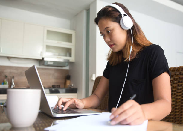istock University Asian female student studying at home 2182476847
