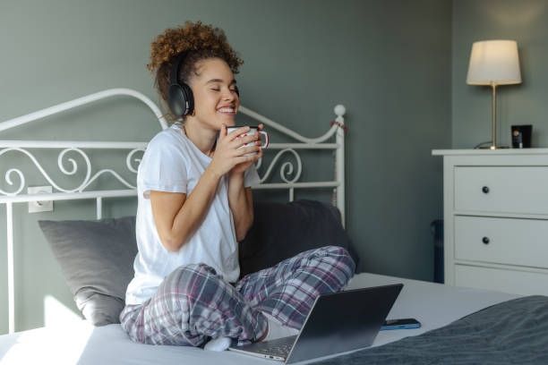 istock Cozy morning at home during the week, working from home day 2182492821