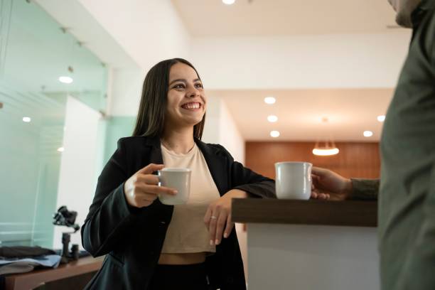 istock Colleagues having a cup of coffee 2182494062