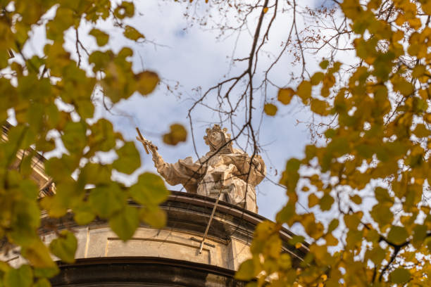 Karlsruhe,Germany. Statue in the palace park. October 25, 2015