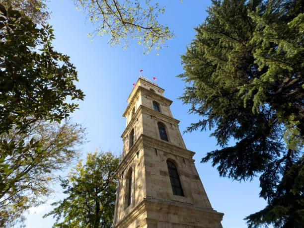 istock Tophane Historical Clock Tower at Bursa, Turkiye 2182498527
