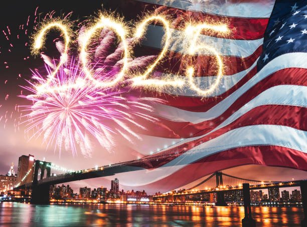 istock 2025 new years fireworks with american flag 2182501736