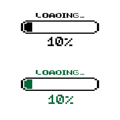 Loading Level 10 Loading Bar 10 Stock Illustration - Download Image Now - Business ...