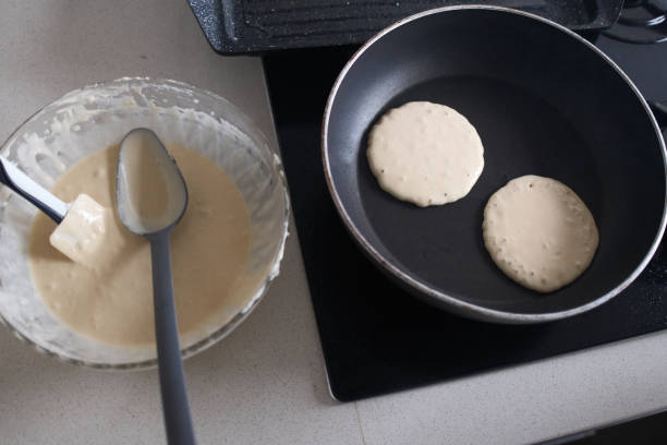 istock sunday breakfast with pancakes and coffee 2182513051