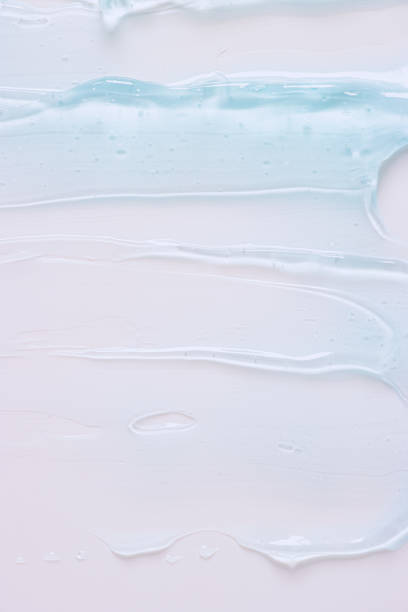 istock Gel blue texture. Clear liquid jelly cosmetic background. 2182517852