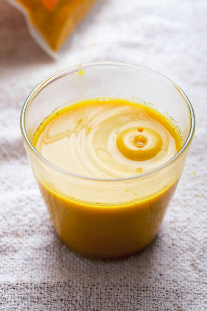 istock Golden milk: almond milk, turmeric, black pepper, honey, nutmeg 2182517866