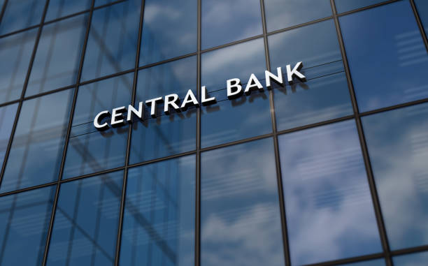 istock Central bank glass building concept 2182524315