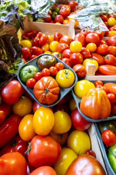 istock Tomato Market Stall Retail Display 2182527584