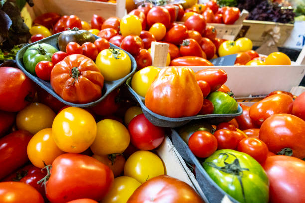 istock Tomato Market Stall Retail Display 2182527589