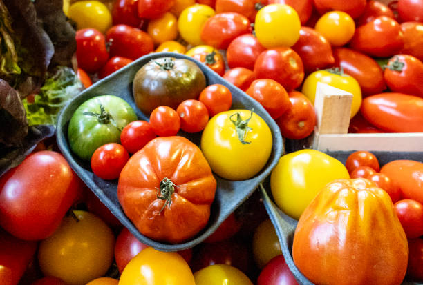 istock Tomato Market Stall Retail Display 2182527634