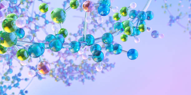 istock Molecules in chemistry and biochemistry, showing DNA proteins 3D molecular structure. 2182528960