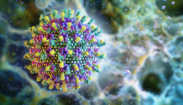 istock Electron microscopy image of Nipah virus. 2182528984