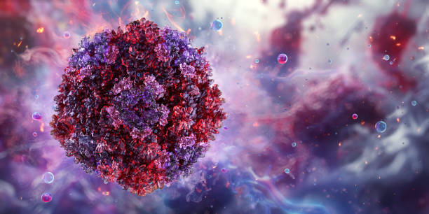 istock Parvovirus B19 virion, icosahedral capsid proteins. 2182528986