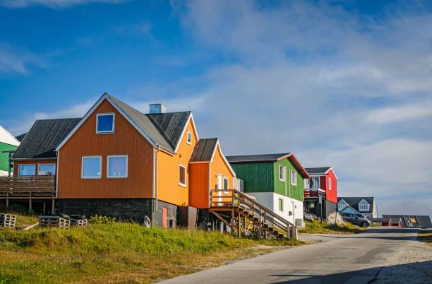 istock Colorful Greenland Homes in Nuuk 2182530079