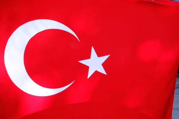 Turkish Flag with red crescent and star