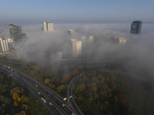 istock Foggy weather in Istanbul 2182536271