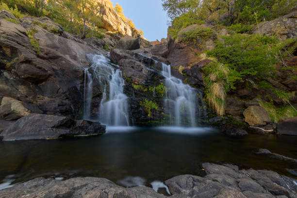 istock Beautiful twin and symmetrical waterfalls 2182541117