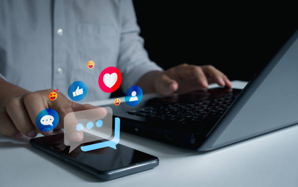 istock Hand using smartphone with Social media and digital online concept, Businessman using a smartphone. The concept of living on vacation and playing social media. Social Distancing, Working From Home. 2182545542