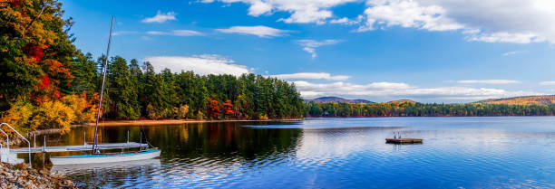Fall Color and Lake in White Mountains