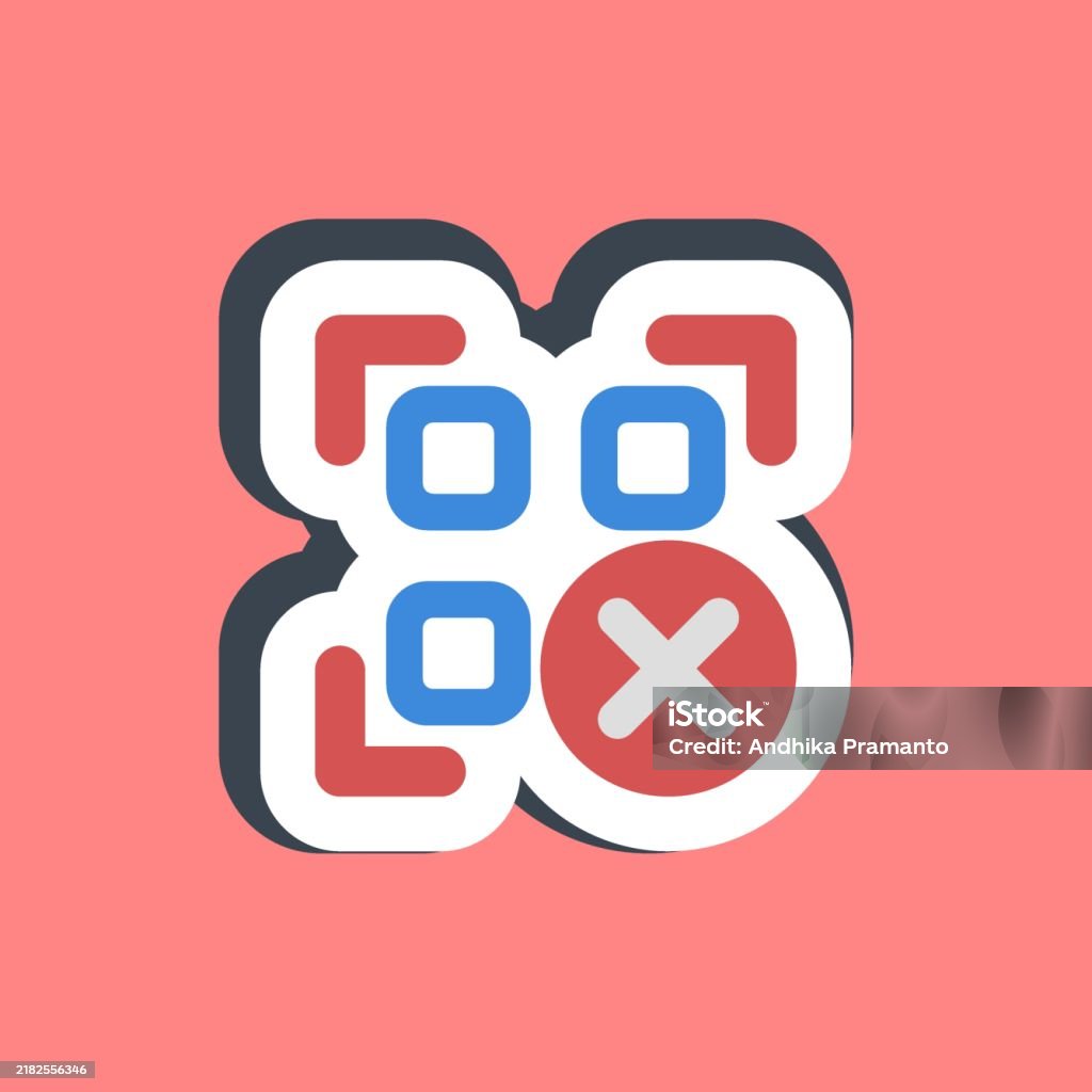 Sticker Rejected Qr Code Barcode And Qr Code Elements Good For Prints ...