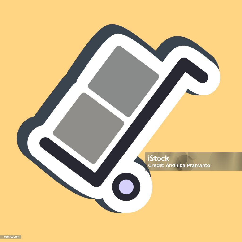 Small Trolley Sticker Sticker Use The Trolley Packaging Symbol Elements Good For Prints ...