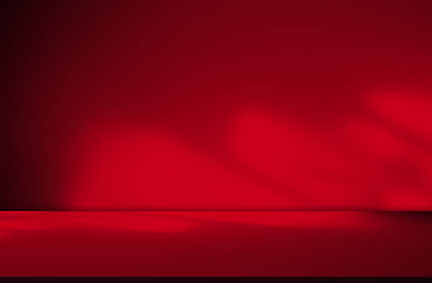 istock Wall background red dark table studio room empty bar podium shadow abstract floor cement mockup overlay leaf backdrop minimal product cosmetic presentation, loft happy new year, gradient pastel. 2182565707