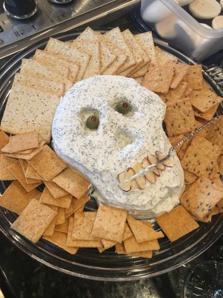 Halloween Themed Cheese Dip Platter