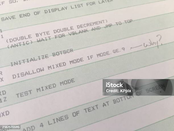 Enter Code Paper Vintage Programming Code On Paper Stock Photo - Download Image Now ...