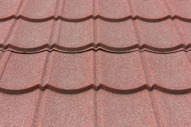 Roof tiles in red