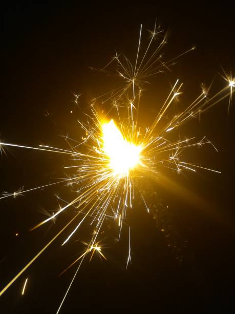 The crackers spark view in the night