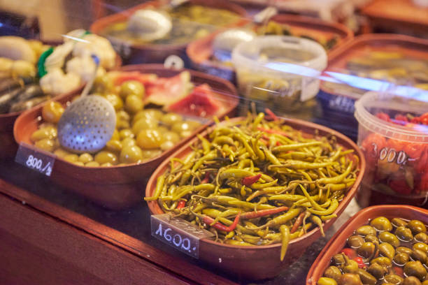 Mix of Hungarian pickle at the Szeged farm market