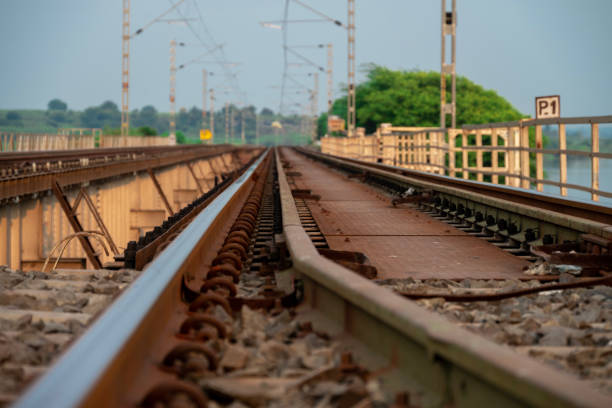Railway track in India. Outback Northern Territory Indian railway track.