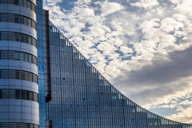 istock Buildings reaching into the sky. Sky background. 2182609132