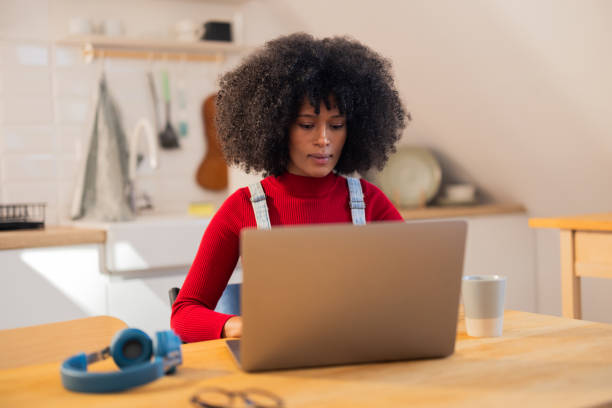istock Focused Latin American professional balancing work tasks from home 2182615043