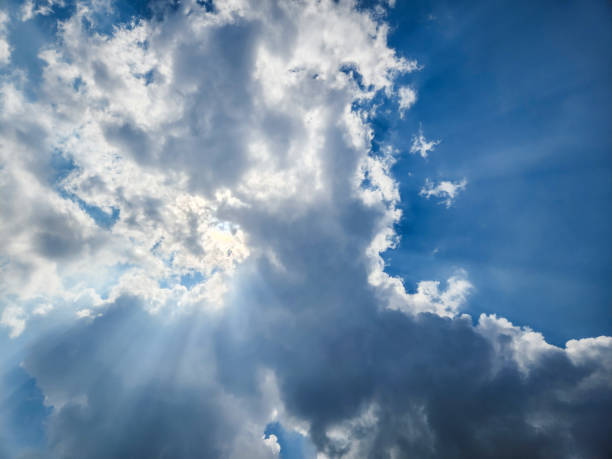 clouds and blue sunny sky,  white clouds over blue sky, Aerial view,  nature blue sky white cleat weather.