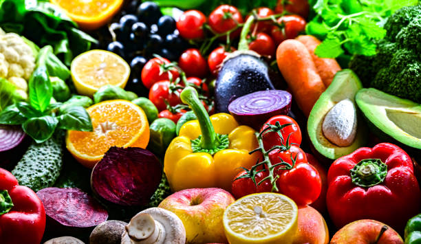 istock Fresh raw vegetables and fruits 2182623272