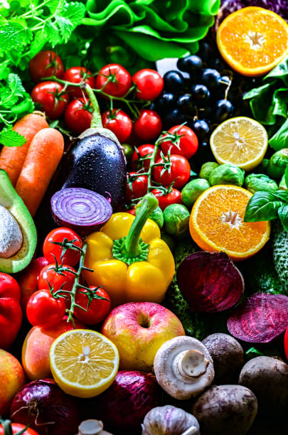 istock Fresh raw vegetables and fruits 2182623316